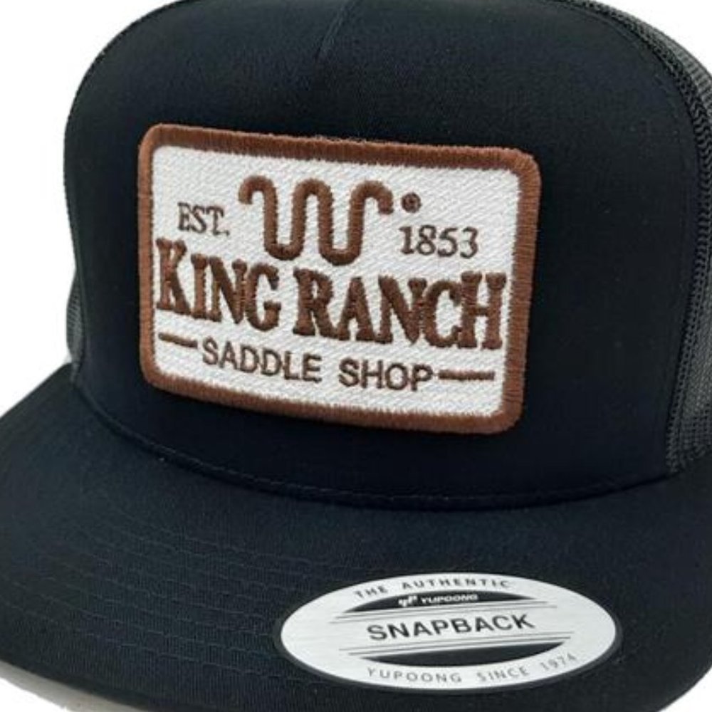 King Ranch Flat Bill Trucker Embroidered Patch Cap Hat Mesh Snapback Texas Weste